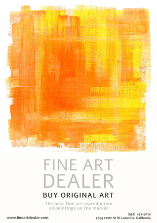 Template di design Fine Art Dealer Ad Poster