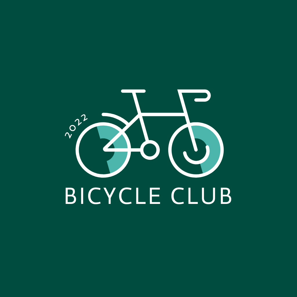 Bicycle Club Emblem Logo Šablona návrhu
