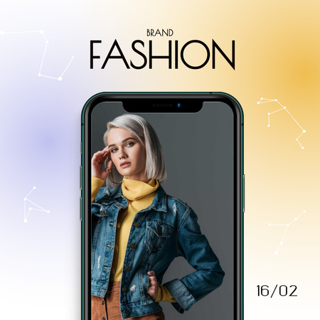 Designvorlage Female Fashion Clothes Ad für Instagram