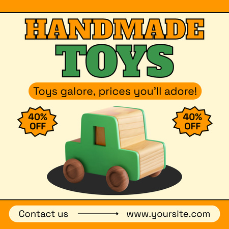 Platilla de diseño Discount on Galore of Handmade Toys Instagram AD