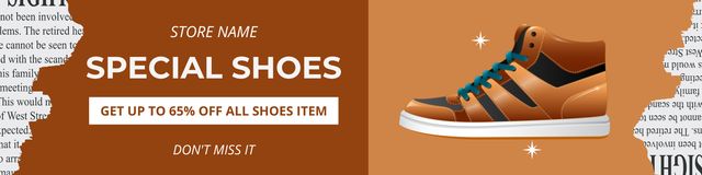 Special Promo Sale of Stylish Shoes Twitterデザインテンプレート