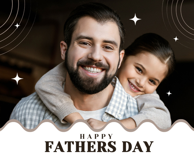 Template di design Warm Greetings on Father's Day Facebook