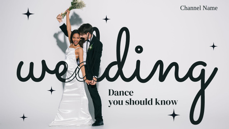Class of Wedding Dance Ad with Newlyweds Youtube Thumbnail Design Template