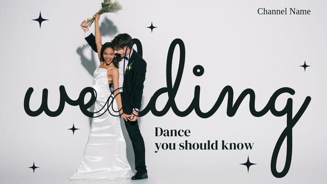 Designvorlage Class of Wedding Dance Ad with Newlyweds für Youtube Thumbnail