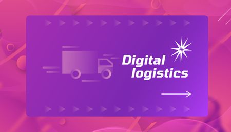 Digital Logistics Service Business Card US Design Template