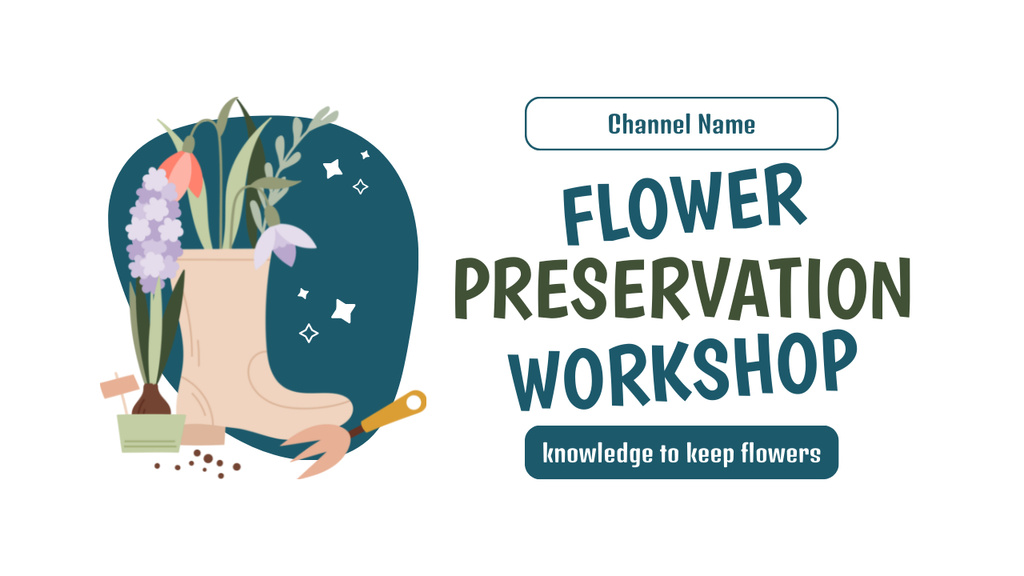 Offer of Training Workshop on Garden Flowers Youtube Thumbnail Design Template