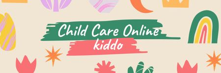 Online Kindergarten services offer Twitter Šablona návrhu
