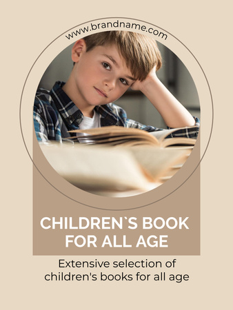 Offering Children's Books for All Ages Poster US Πρότυπο σχεδίασης