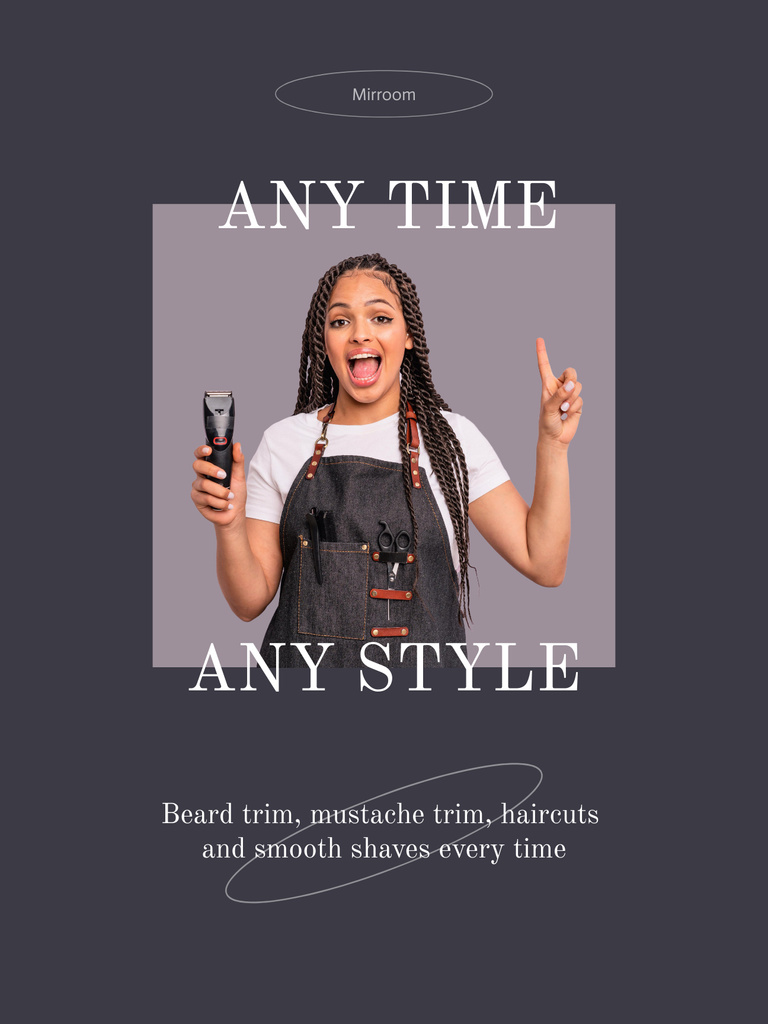 Platilla de diseño Detail-oriented Hairdresser Services Offer And Promotion Poster US