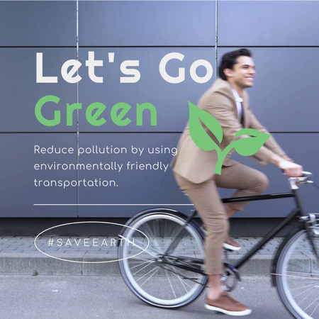 Ontwerpsjabloon van Animated Post van ecologische vervoer