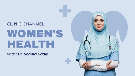 Ontwerpsjabloon van Youtube van Blogpromotie over de gezondheid van vrouwen