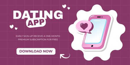 Matchmaking in Dating App Twitter Design Template