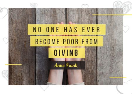 Ontwerpsjabloon van Card van Citation about no one is poor