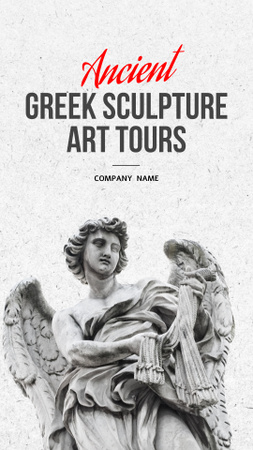 Designvorlage Kunstreise in Griechenland für Instagram Video Story