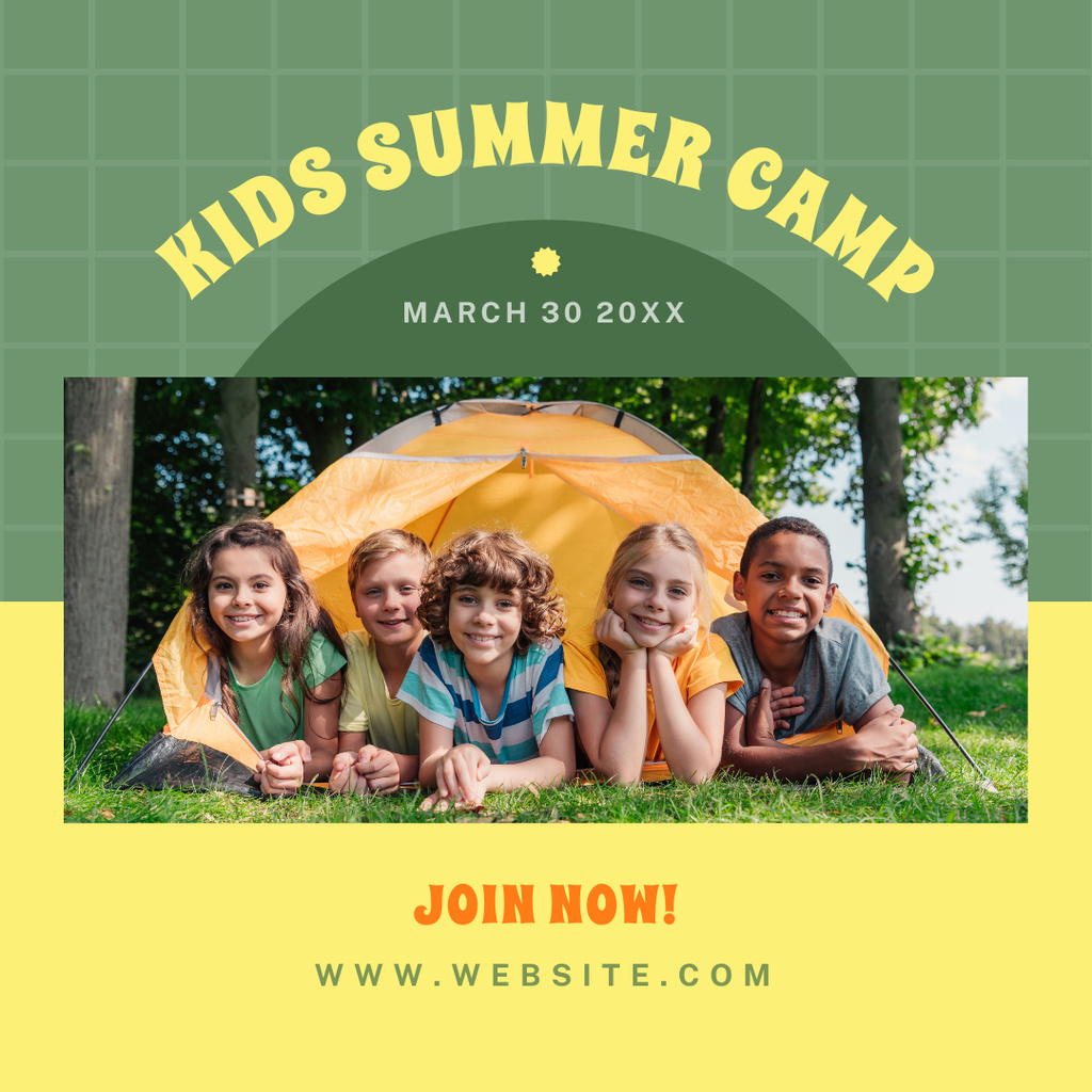 Kids Summer Camp  Instagram Design Template