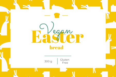Easter Holiday Celebration Announcement Label – шаблон для дизайна