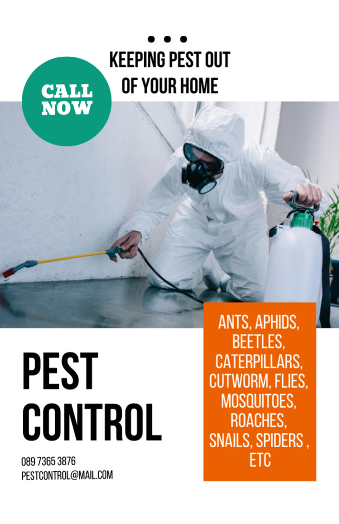 Pest Management Solutions Ad Flyer 5.5x8.5in Modelo de Design