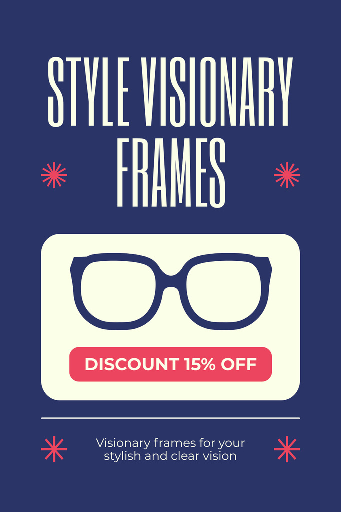 Platilla de diseño Style Visionary Frames Sale with Discount Pinterest