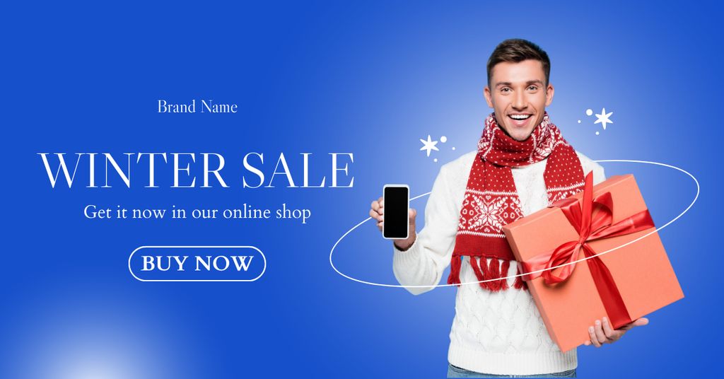 Winter Sale Online Facebook AD – шаблон для дизайну
