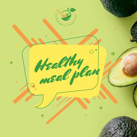 Healthy Food Concept with Fresh Vegetables Instagram Design Template