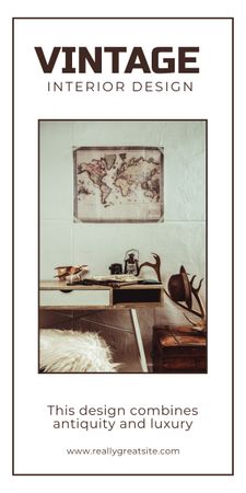 Ad of Vintage Interior Design Graphic – шаблон для дизайна