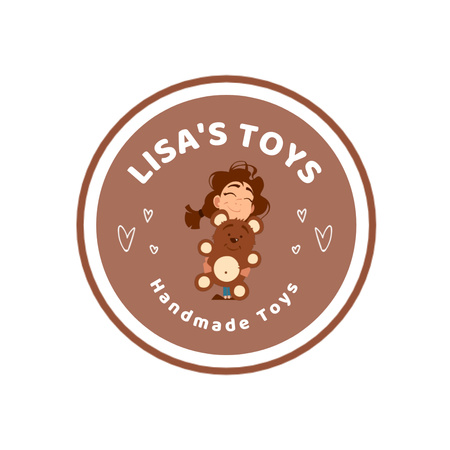 Osta tunnus käsintehdyillä leluilla Animated Logo Design Template