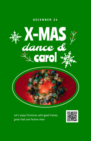 Plantilla de diseño de Anuncio de Fiesta de Navidad con Carol Invitation 5.5x8.5in 