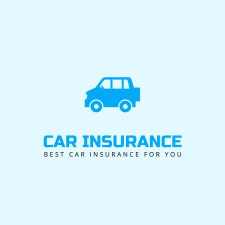Transport Insurance Ad with Car Logo Design Template