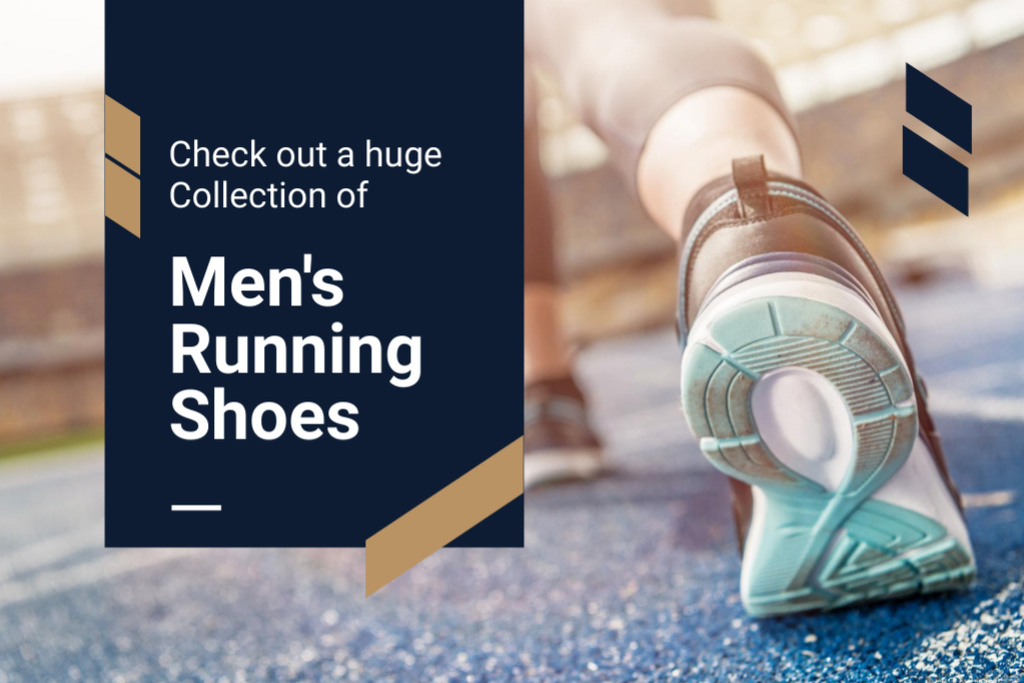 Sport Shoes Collection For Running Postcard 4x6in Šablona návrhu
