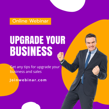 Platilla de diseño Invitation to Online Webinar on Upgrading Your Business Instagram