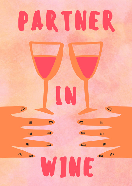 Partner In Wine Poster tervezősablon