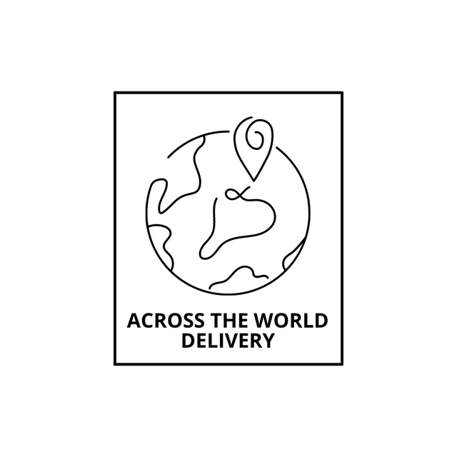 Delivery Across the World Animated Logo Tasarım Şablonu
