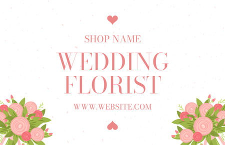 Plantilla de diseño de Servicios profesionales de floristería para bodas Business Card 85x55mm 