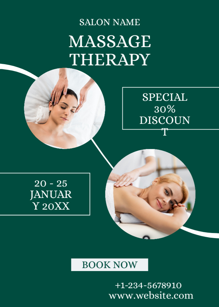 Template di design Special Discount for Massage Therapy Flayer