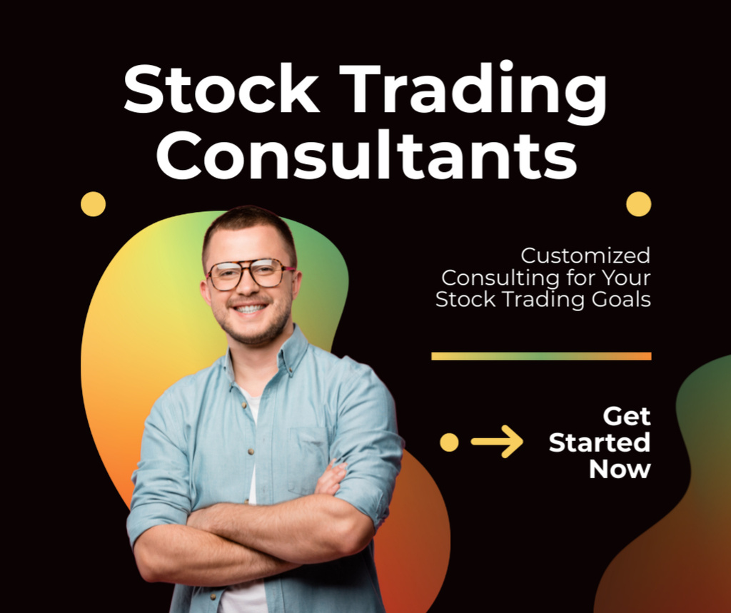 Offer Custom Consultation on Stock Trading Facebook tervezősablon