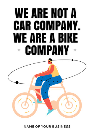 Designvorlage Plakat der Fahrradfirma für Poster