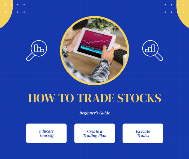 Modèle de visuel Introductory Information on Stock Trading - Facebook