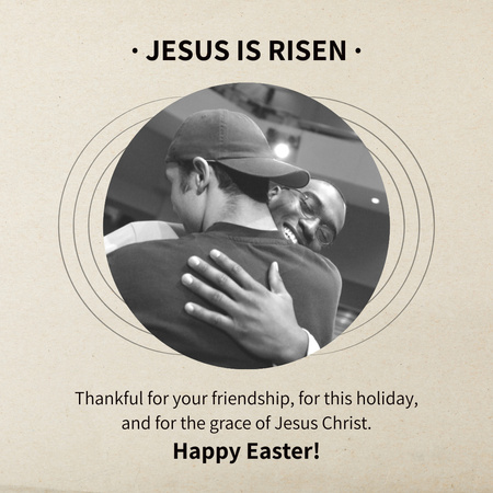 Modèle de visuel Salutations de vacances de Pâques avec citation religieuse - Instagram
