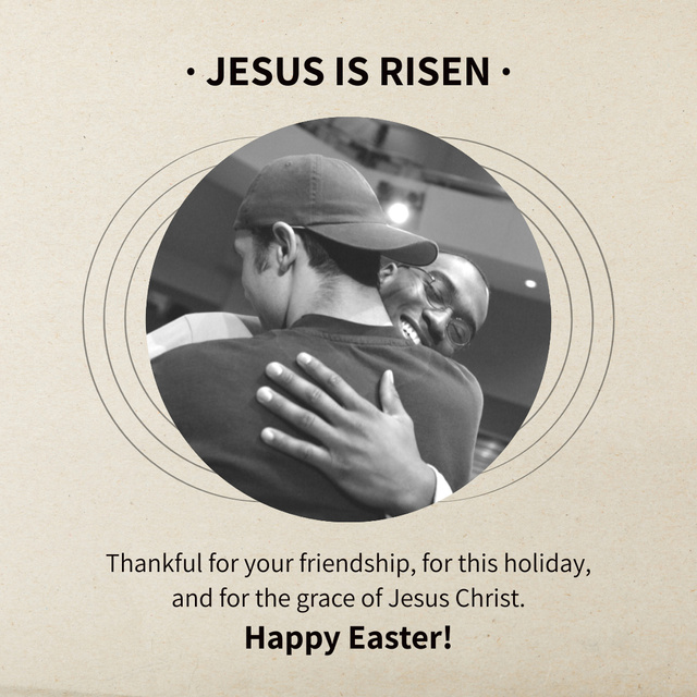 Designvorlage Easter Holiday Greetings With Religious Quote für Instagram