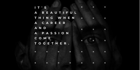 Citation about career and passion Twitter Modelo de Design