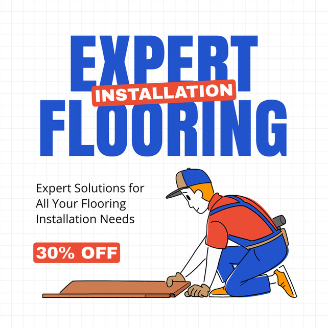 Plantilla de diseño de Ad of Expert Flooring Installation Services Instagram AD 