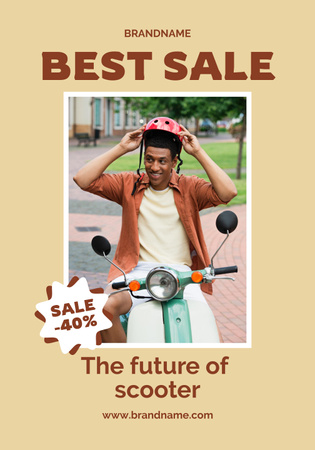 Scooter Sale Announcement Poster 28x40in Design Template