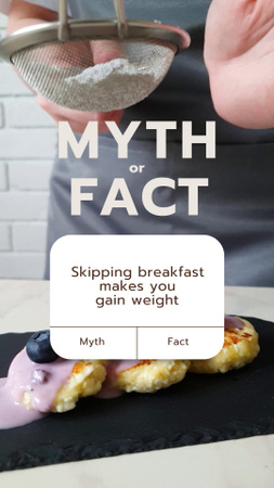 Platilla de diseño Yummy Cheese Pancakes for Breakfast Instagram Video Story