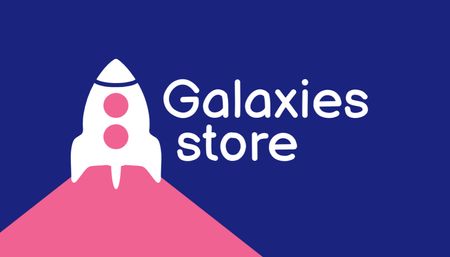  Galaxies Shop Emblem Business Card US Design Template