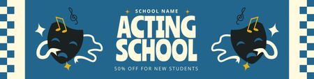 Platilla de diseño Acting School Discount for New Students Twitter