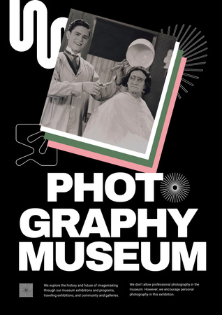 Plantilla de diseño de invitación al museo de fotografía Poster 