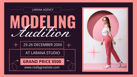 Modelling Audition Price Offer FB event cover Design Template
