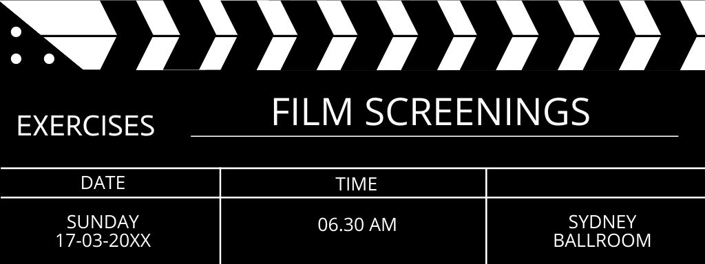 Big Screen Movie Announcement Ticket – шаблон для дизайна