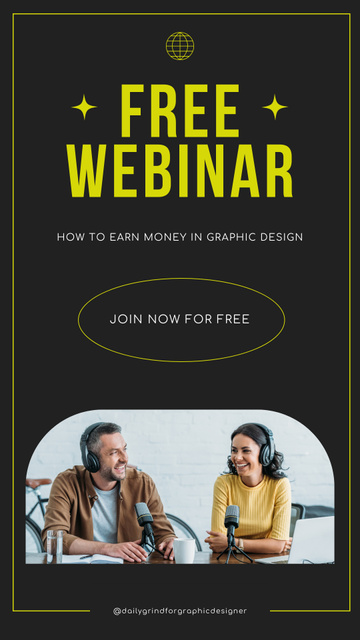 Template di design Announcement about Free Webinar Instagram Story