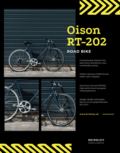 Bicycles Retail and Services Poster 22x28in Design Template